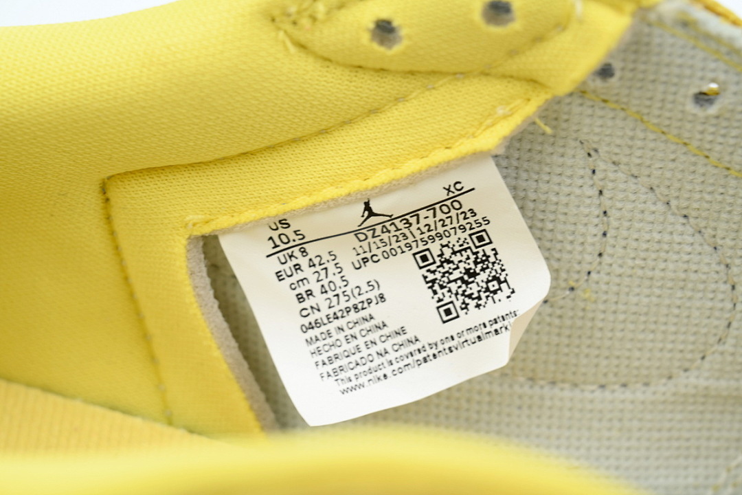 FC God Batch  Travis Scott x Air Jordan 1 Low OG Canary DZ4137-700