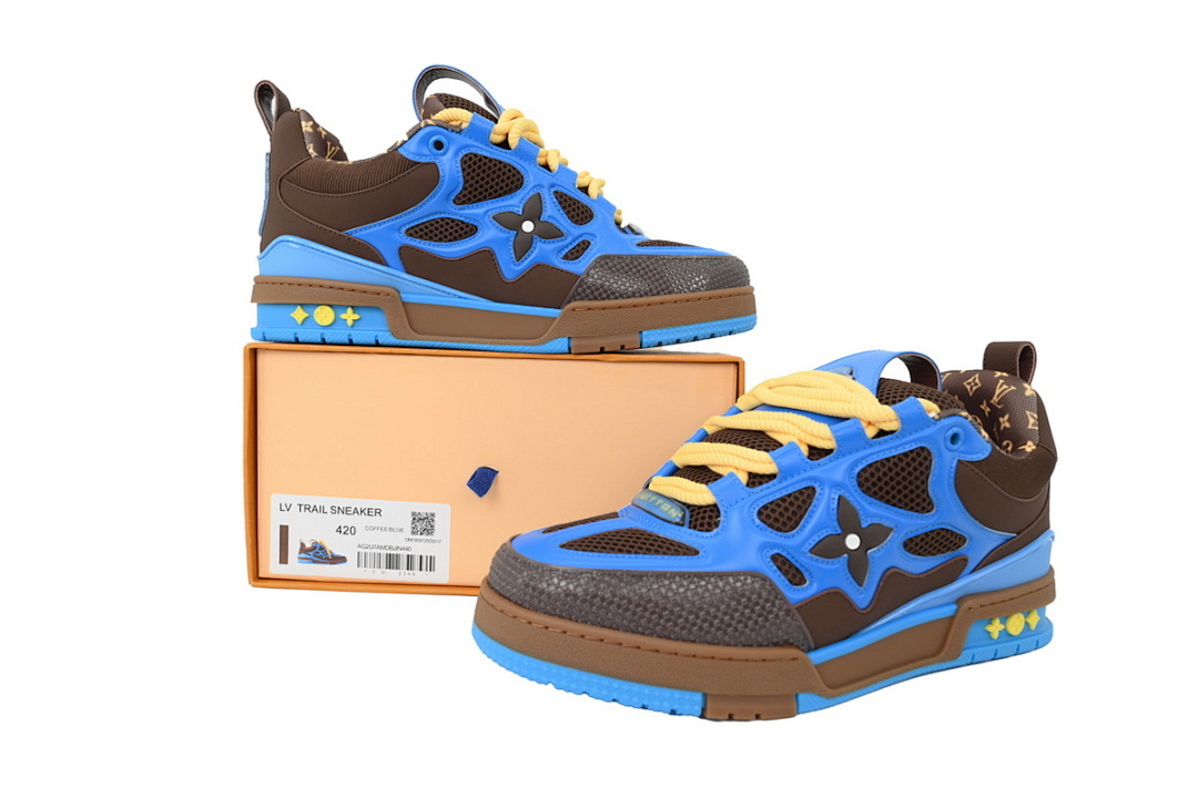 FC God Batch LOUIS VUITTON Skate Blue Coffee