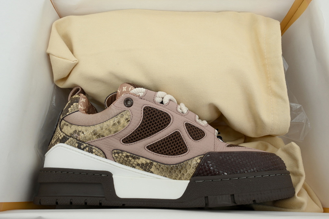 FC God Batch LOUIS VUITTON Skate  Khaki Colored Rhinestone