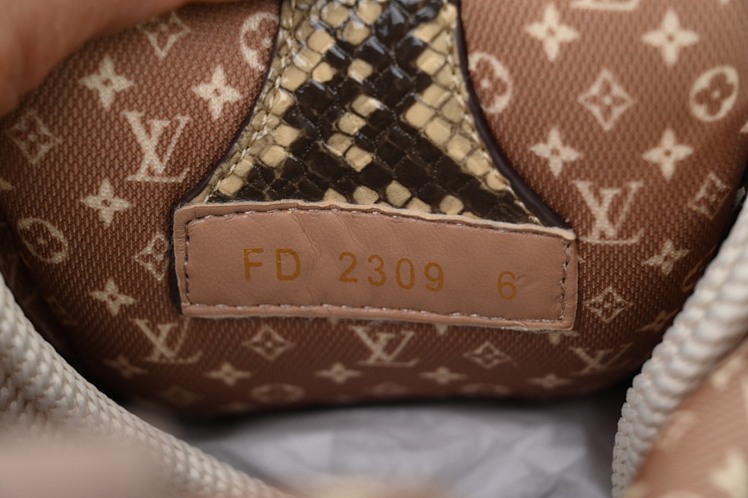 FC God Batch LOUIS VUITTON Skate  Khaki Colored Rhinestone