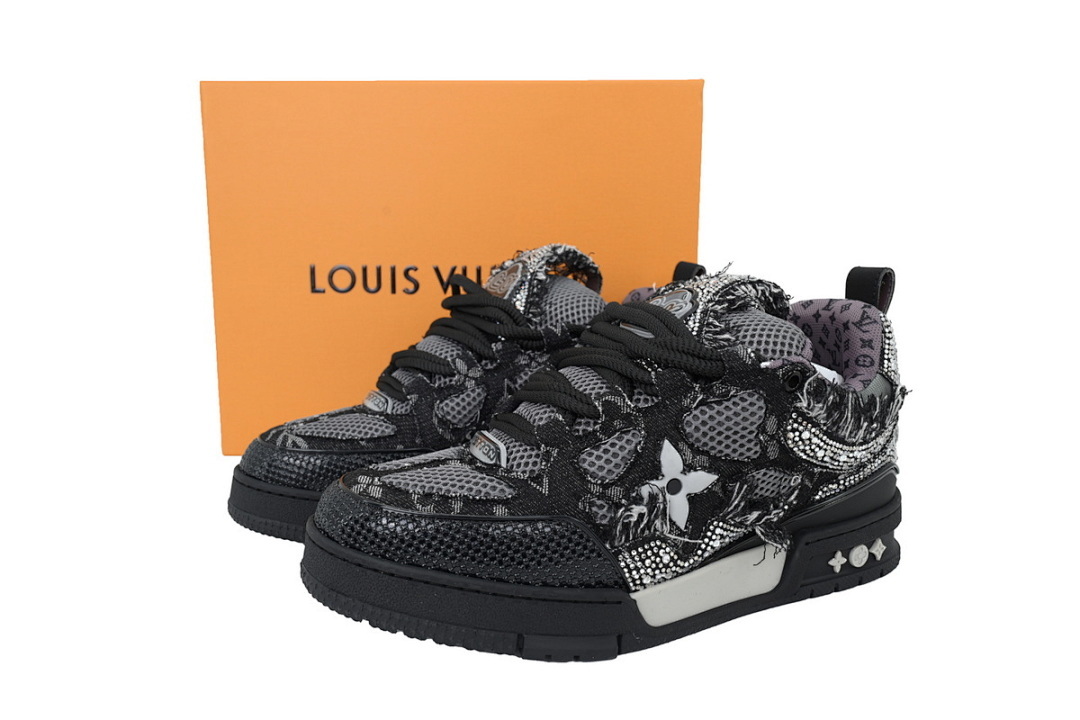 FC God Batch LOUIS VUITTON Skate Black water Diamond