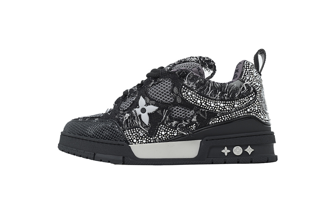 FC God Batch LOUIS VUITTON Skate Black water Diamond