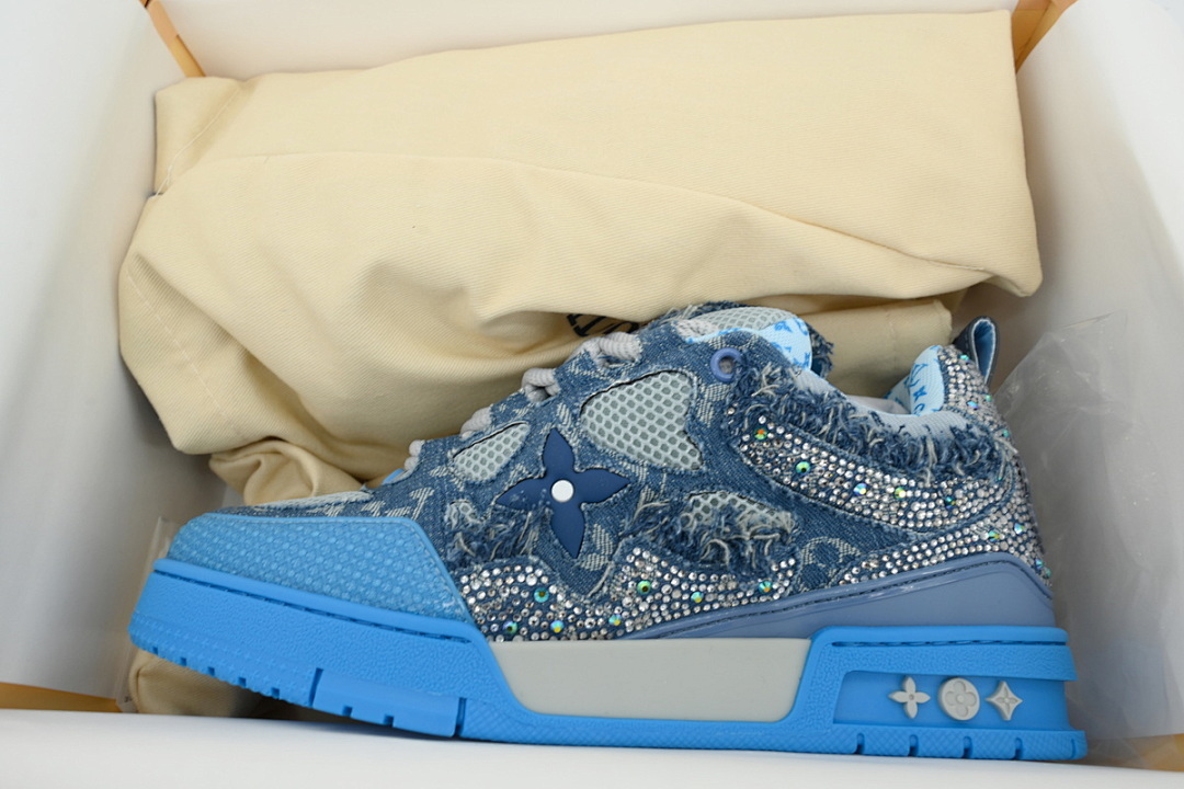 FC God Batch LOUIS VUITTON Skate Blue Water Diamond