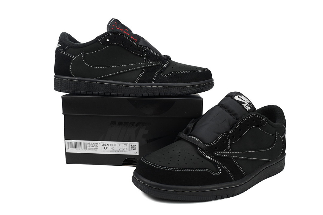 LJR Air Jordan 1 Retro Low OG SP Travis Scott Black Phantom DM7866-001