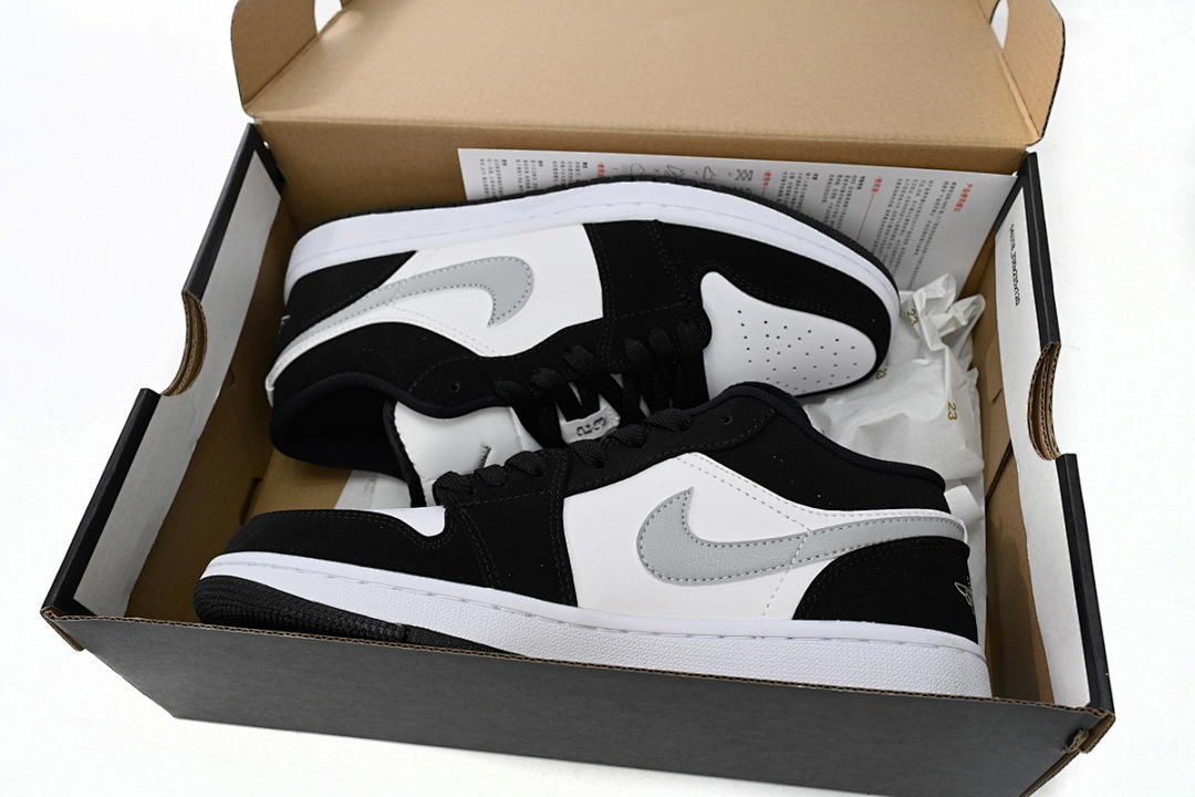 Air Jordan 1 Low Black and White Gray 552780-018 
