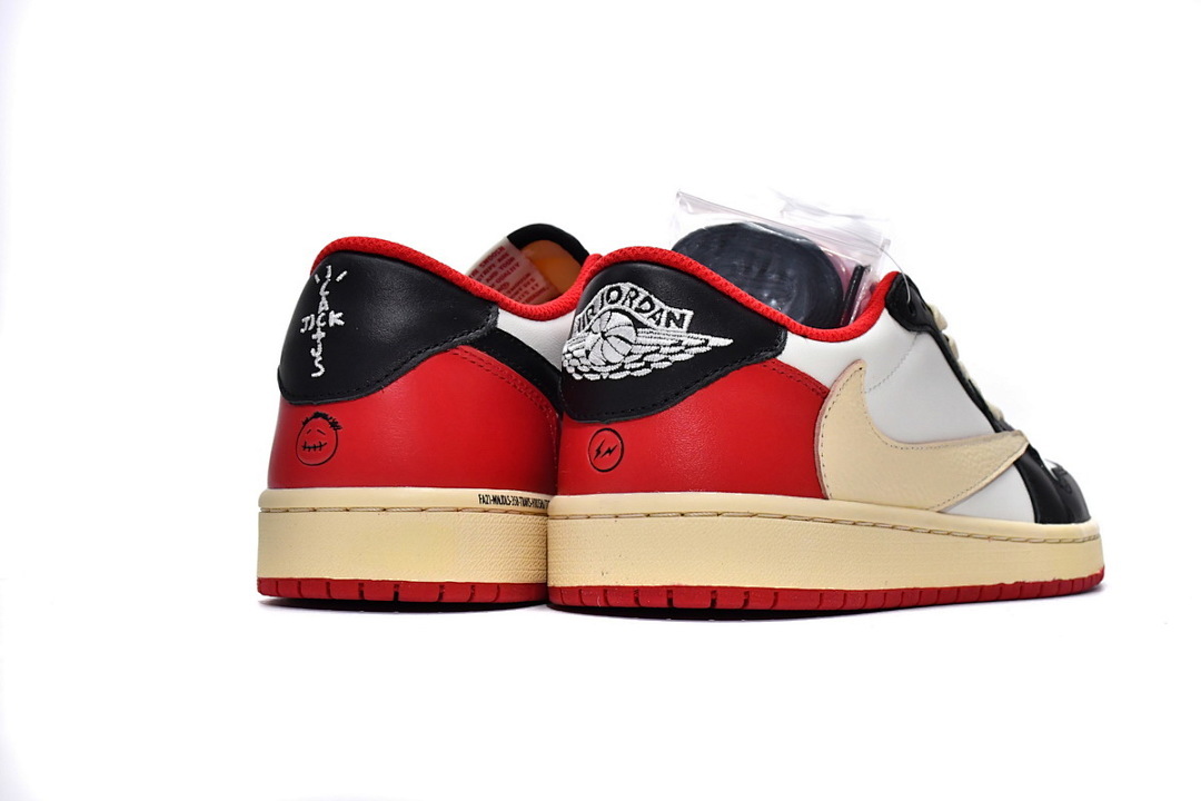 Travis Scott x Air Jordan 1 Low Black Red  DM7866-166 