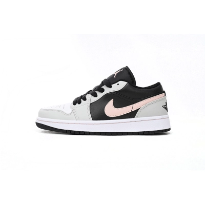  Air Jordan 1 Low White And Black Powder 553558-062 01