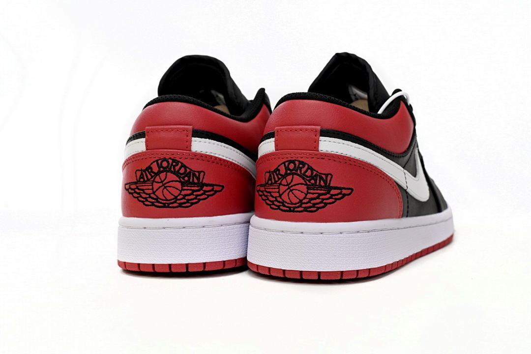  Air Jordan 1 Low Retro Black Red 553558-066