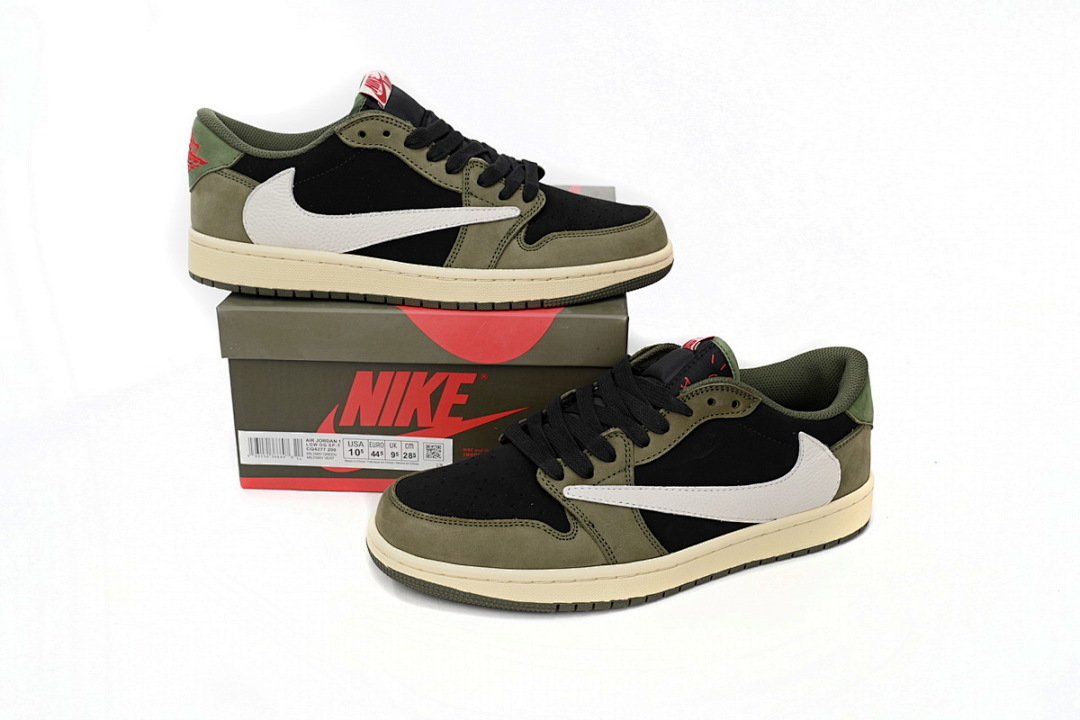 Travis Scott x Air Jordan 1 Low Green Barb CQ4277-200 