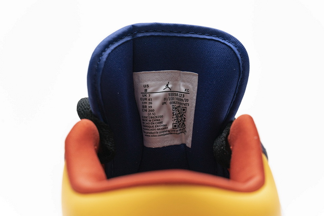 Air Jordan 1 Low Blue Yellow Orange 553558-123 