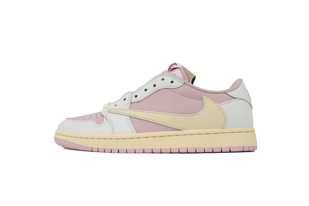 FC God Batch Travis Scott x Air Jordan 1 Low OG White Pink   DM7866-600
