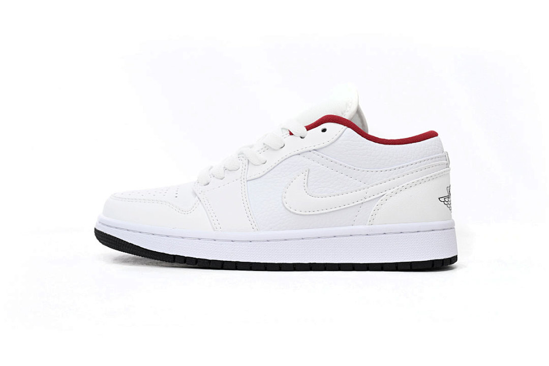  Air Jordan 1 Low All-white Red 553560-164