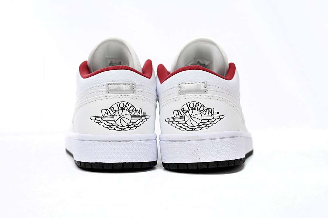  Air Jordan 1 Low All-white Red 553560-164