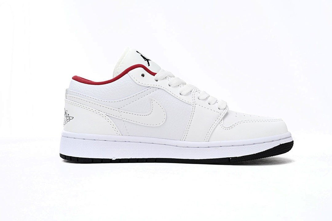  Air Jordan 1 Low All-white Red 553560-164