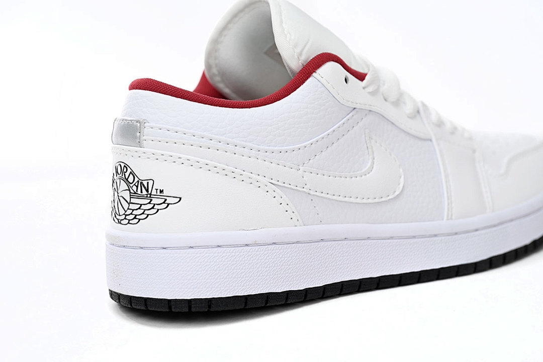  Air Jordan 1 Low All-white Red 553560-164