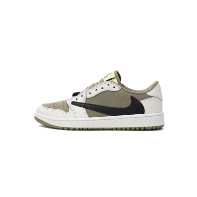 FC God Batch Travis Scott x Air Jordan 1 Low Black White Green  FZ3124-200  01