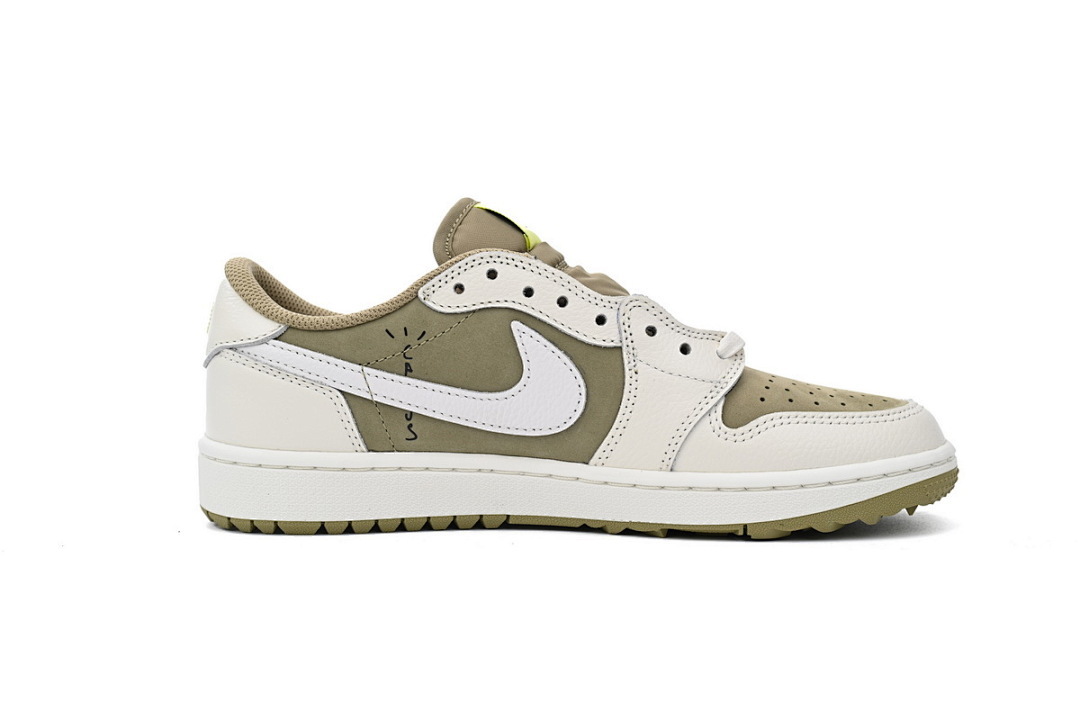 FC God Batch Travis Scott x Air Jordan 1 Low Black White Green  FZ3124-200 