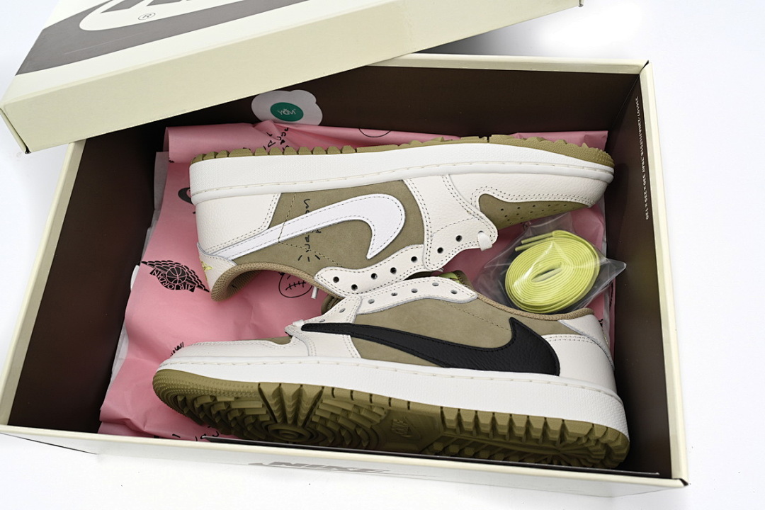 FC God Batch Travis Scott x Air Jordan 1 Low Black White Green  FZ3124-200 