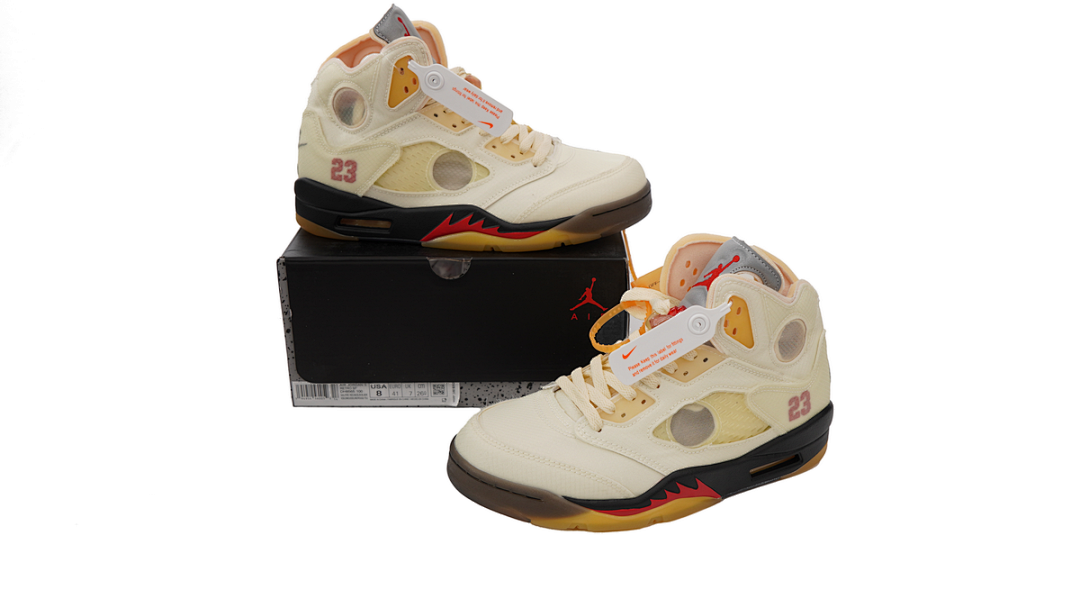 FC God Batch   Air Jordan 5  OFF White x Retro SP Sail DH8565-100