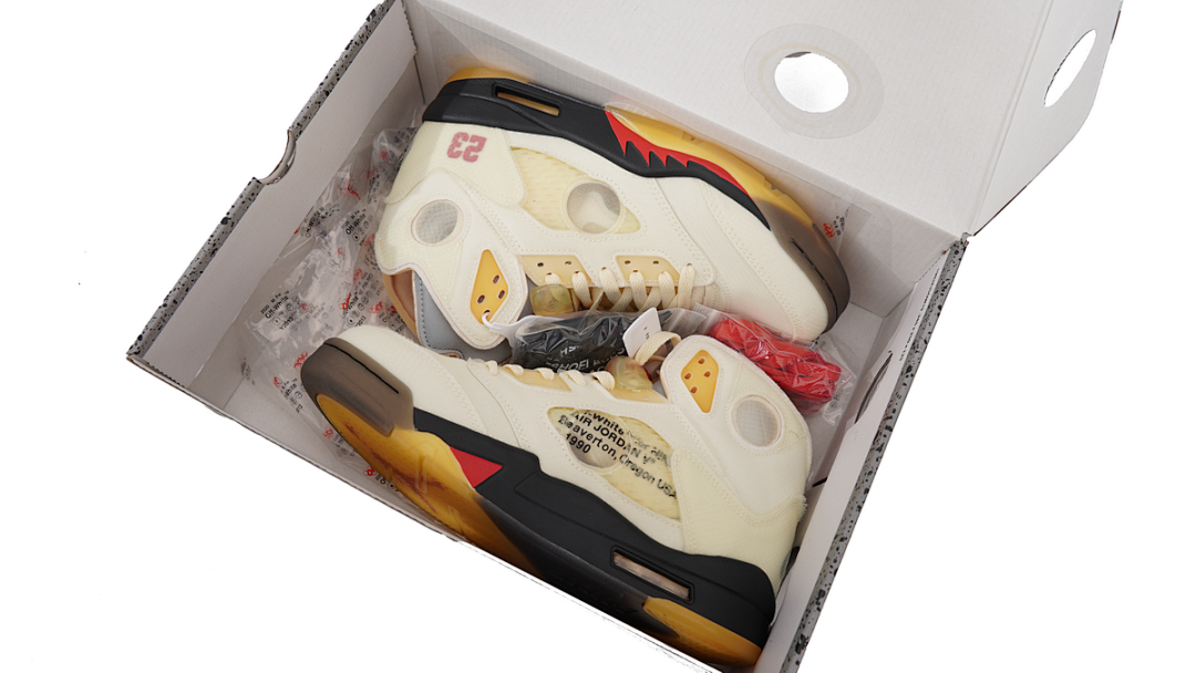  FC God Batch   Air Jordan 5  OFF White x Retro SP Sail DH8565-100