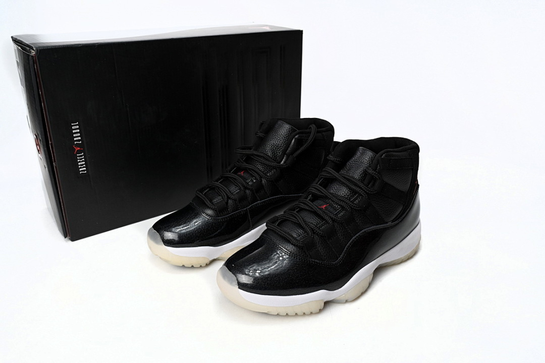 FC God Batch Air Jordan 11 25th Anniversary Black Silver Eyelets  378037 002