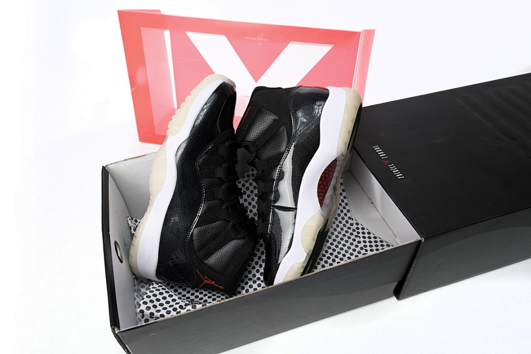 FC God Batch Air Jordan 11 25th Anniversary Black Silver Eyelets  378037 002