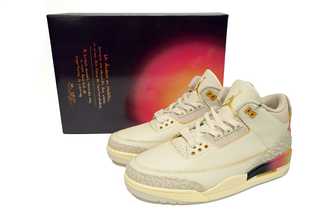 FC God Batch  J Balvin x Air Jordan 3 White Blue Red FN0344-901