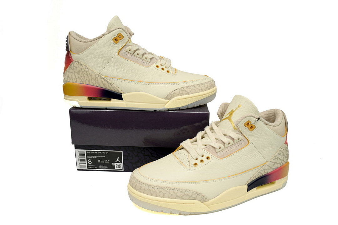 FC God Batch  J Balvin x Air Jordan 3 White Blue Red FN0344-901