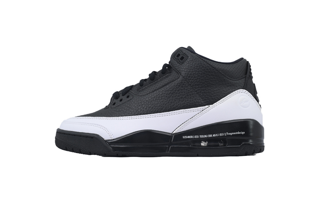 FC God Batch  Fragment Design x Air Jordan 3 Black And White DA3595-001 