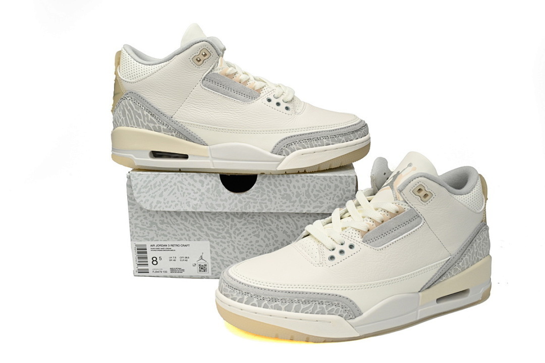 FC God Batch  Air Jordan 3 Craft "Ivory"  FJ9479-100