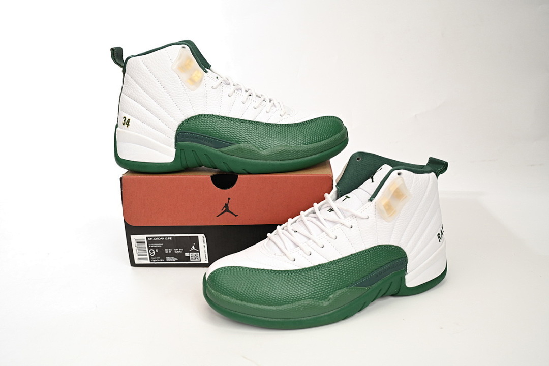  FC God Batch Air Jordan 12 White Green 136001-063 