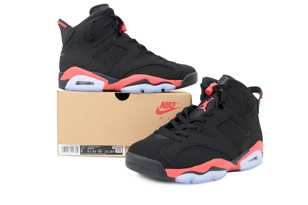 FC God Batch Air Jordan 6 Replica Reproduce Infrared Black And Red  CT8529-001