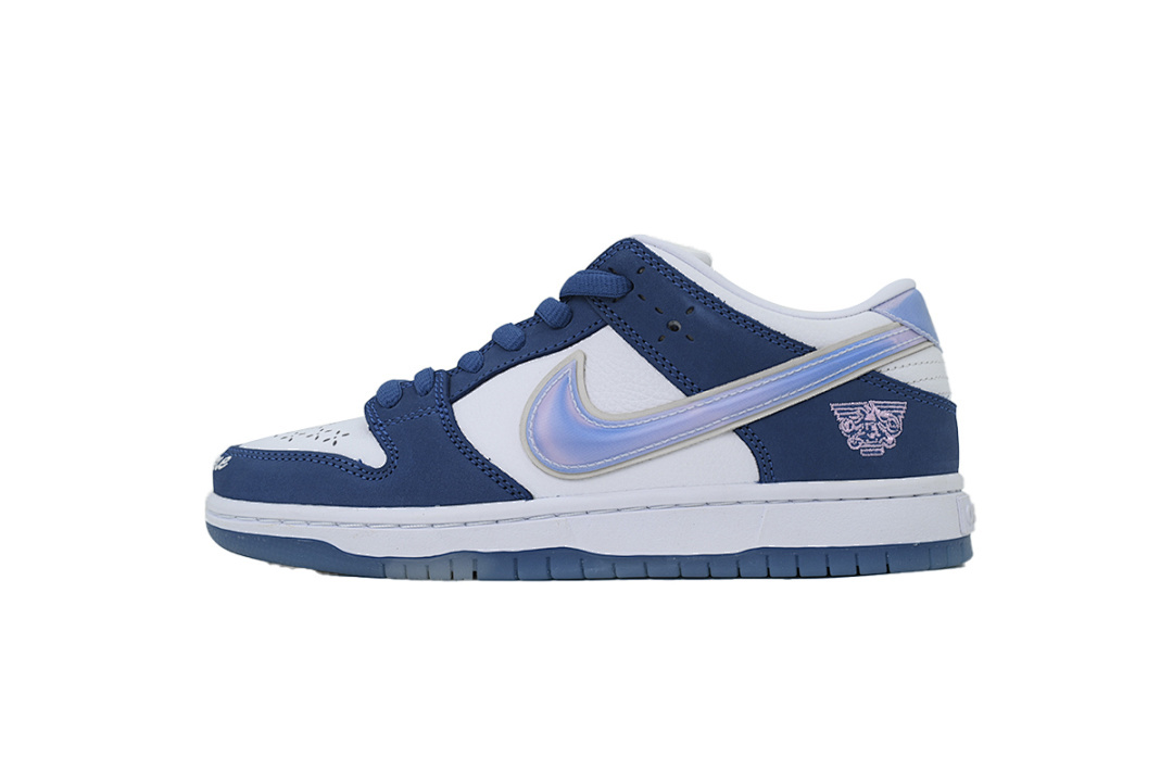 FC God Batch  Born x Raised x Nike SB Dunk Low Blue White FN7819-400 