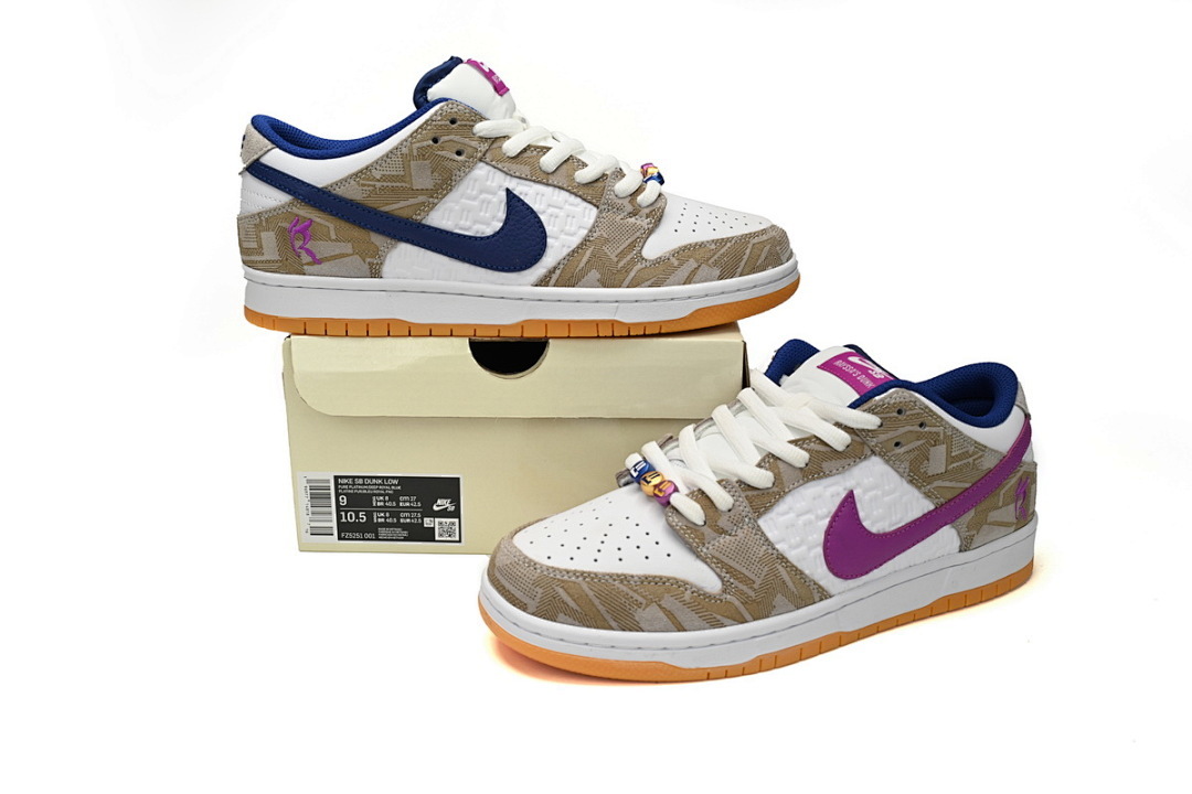 LJR Rayssa Leal × Nike SB Dunk Low White Blue Purple FZ5251-001