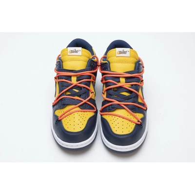 LJR Batch Nike Dunk Low Off-White University Gold Midnight Navy CT0856-700 02