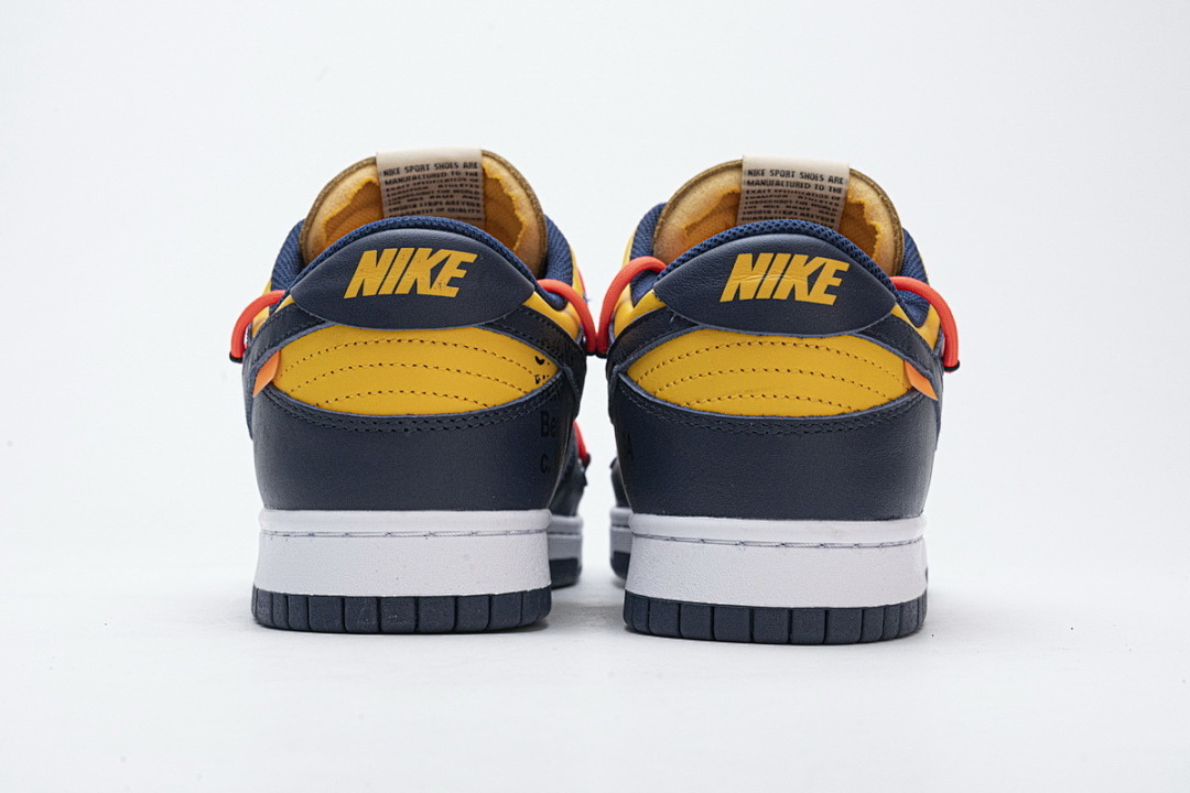 LJR Batch Nike Dunk Low Off-White University Gold Midnight Navy CT0856-700