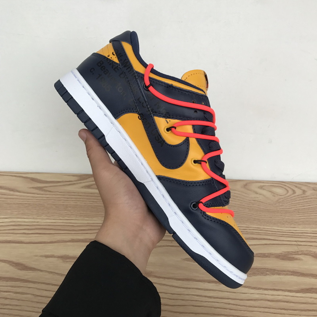 LJR Batch Nike Dunk Low Off-White University Gold Midnight Navy CT0856-700
