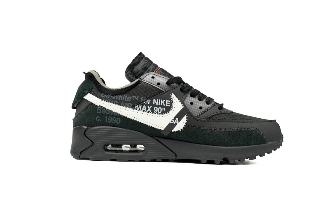 FC God Batch Nike Air Max 90 OFF-WHITE "All Black" AA7293-001