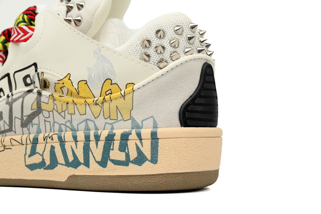 LANVIN White Black Painted