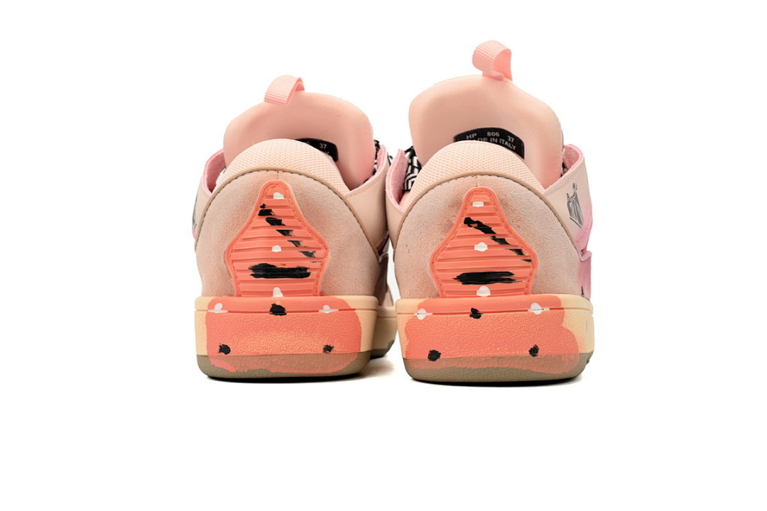 Lanvin Curb Leather Sneaker White Black