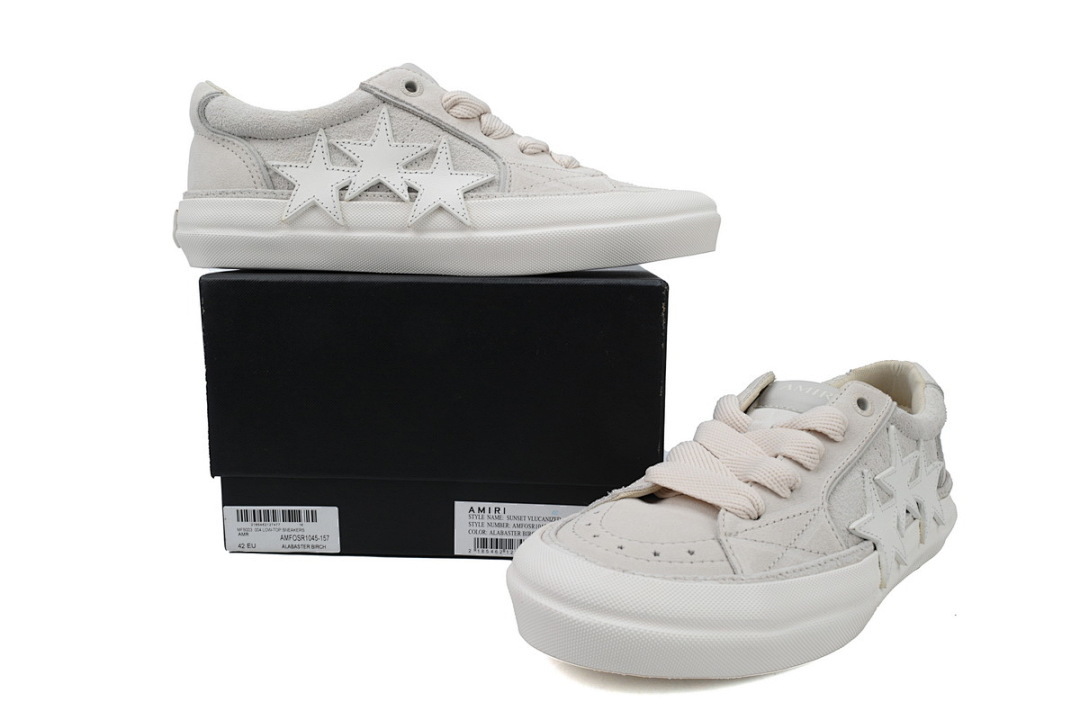 FC God Batch Amiri Sunset Skate Low Sneakers White Grey