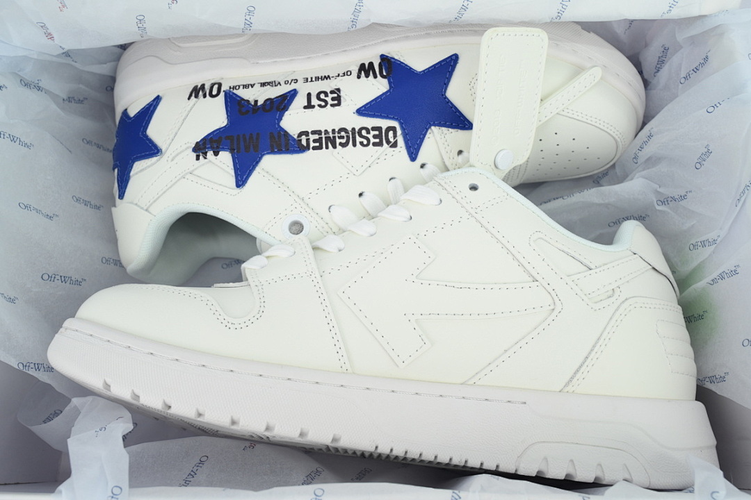 FC God Batch  OFF-WHITE Out Of White White and Blue Five Stars OMIA189S 25LEA00D 0145