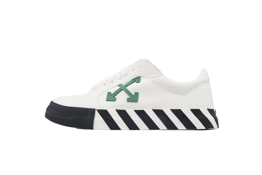 FC God Batch Off-White Vulc Sneaker 'White Green' OMIA085F22 FAB001 0155