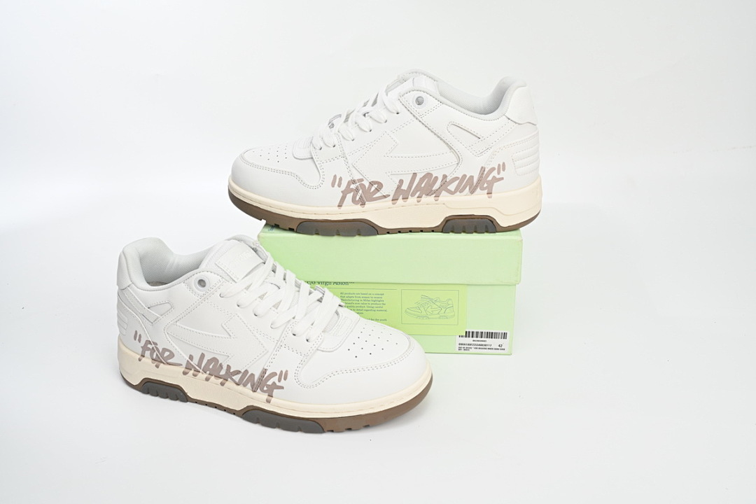 FC God Batch OFF-WHITE Out Of Office Beige Gray OMIA189 C99LEA00 30117