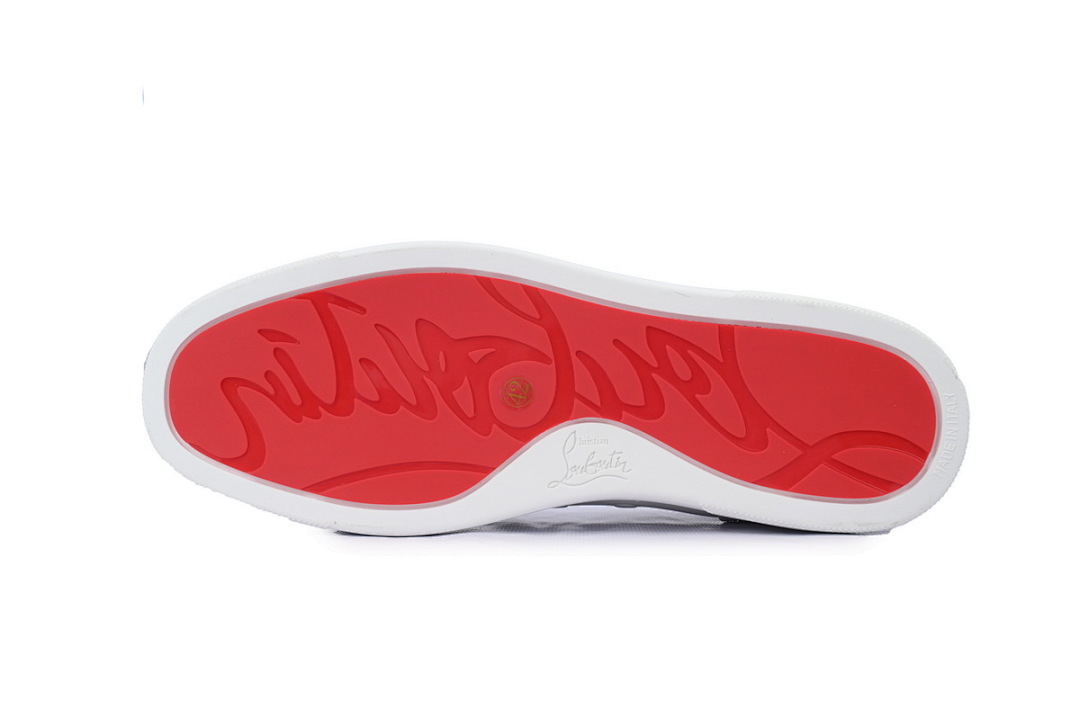 FC God Batch  Christian Louboutin Louis Junior Spikes White