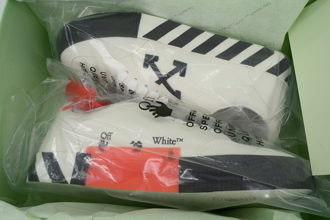 FC God Batch  Off-White Vulc Sneaker 'White Black OMIA085C99 LEA001 0110 