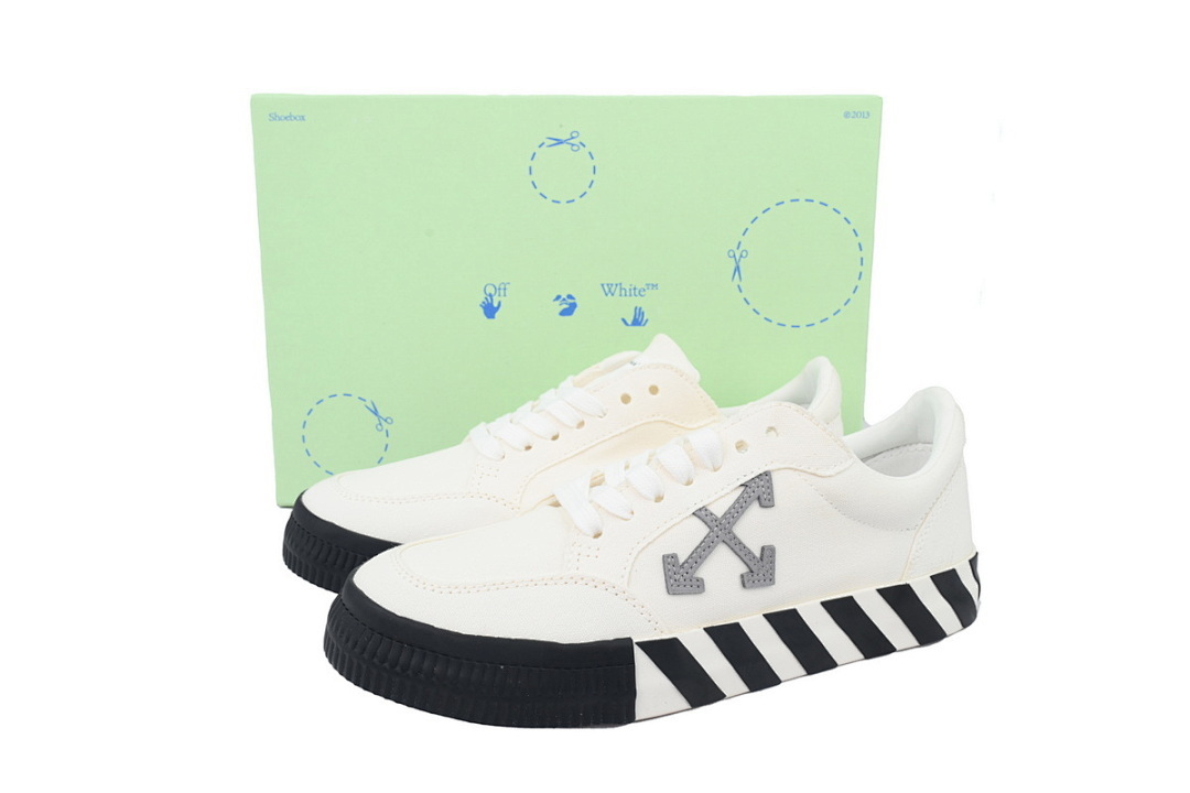 FC God Batch  Off-White Vulc Sneaker 'White Grey' OMIA085F21 FAB00 10155