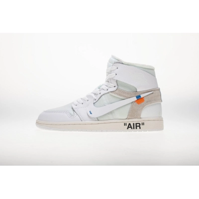 FC God Batch OFF WHITE X Air Jordan 1 White AQ0818-100  01