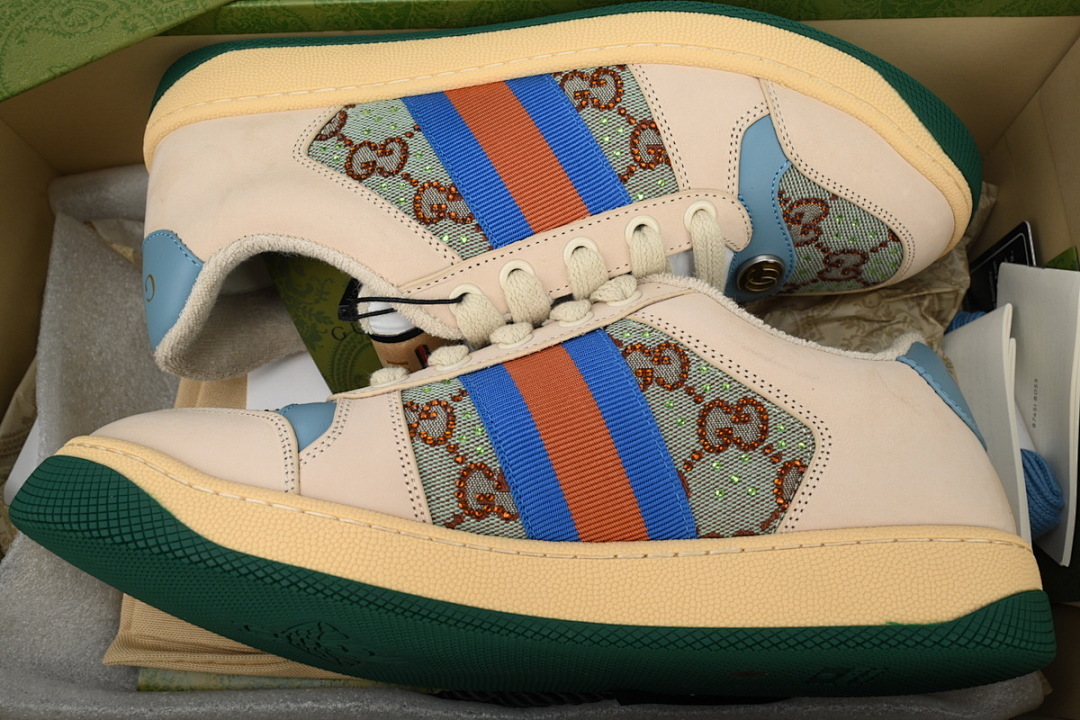 FC God Batch Gucci Screener Crystal GG Monogram Low-Top 