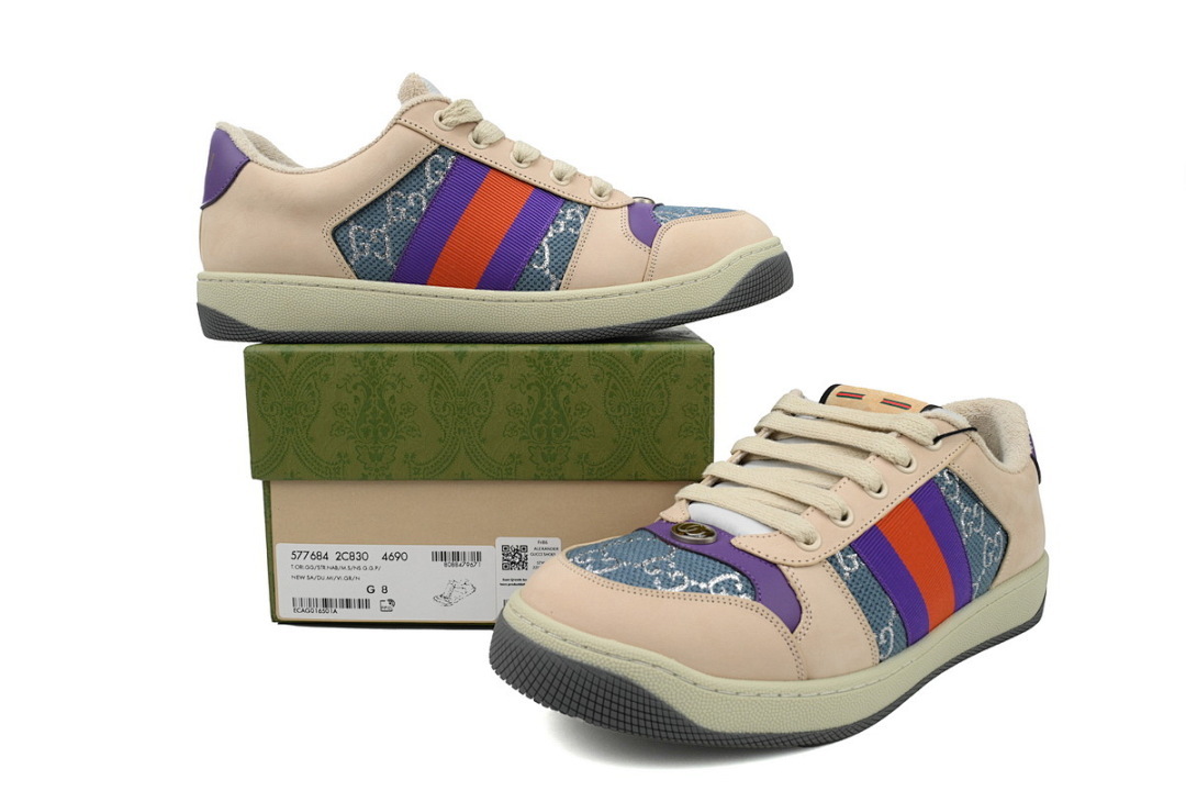 FC God Batch Gucci Screener Beige & White Sneakers